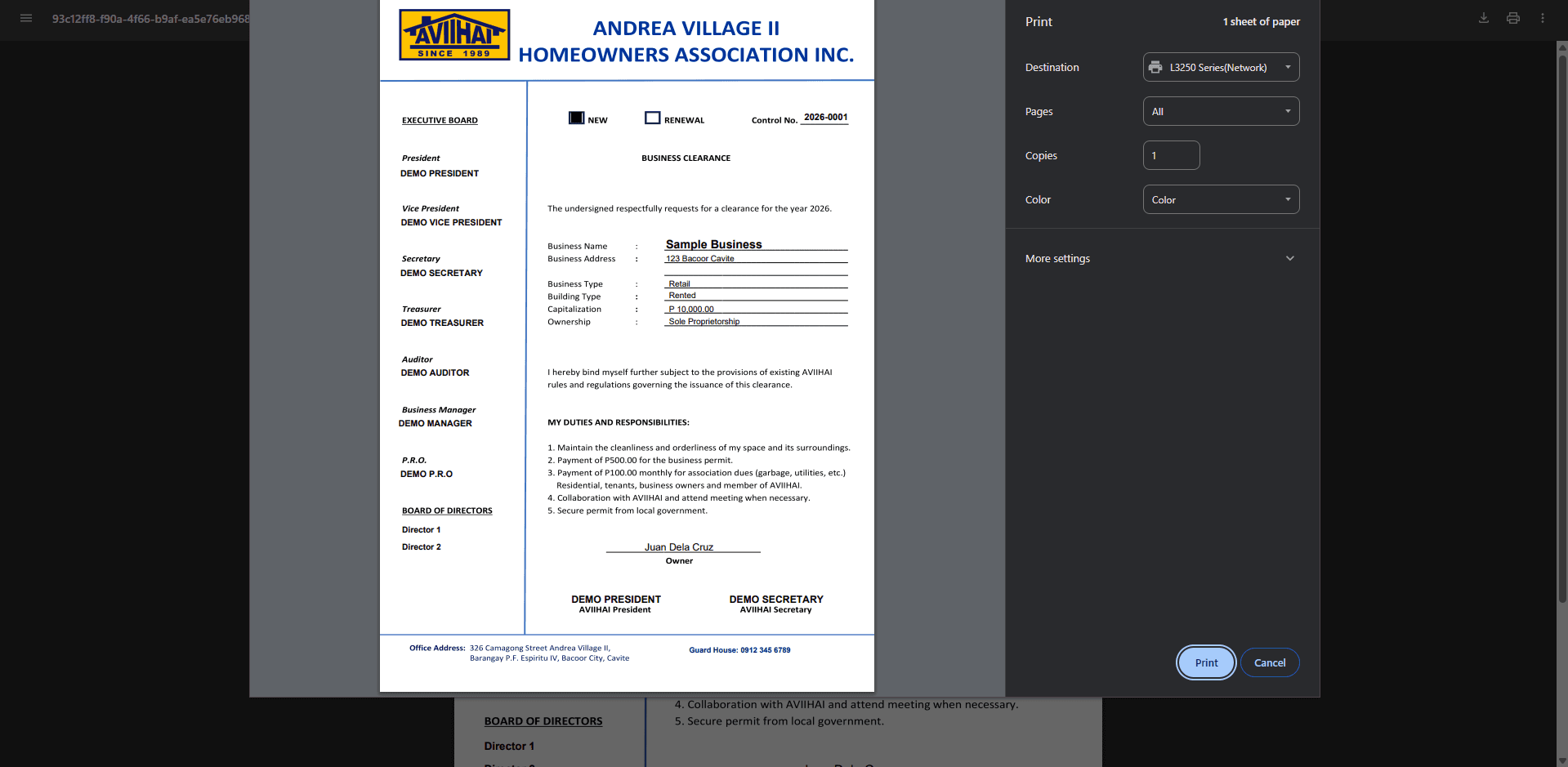 AVIIHAI – HOA Business Clearance & Payment Management System - image 6