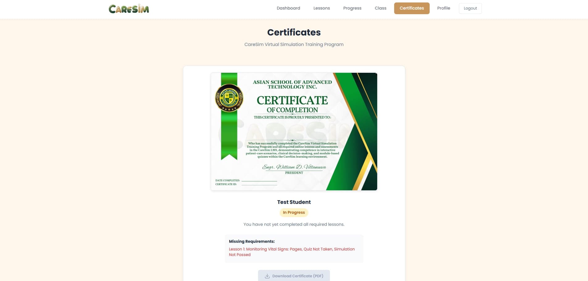 CARESIM – Web-based Learning Management System for Caregiving Education - image 5