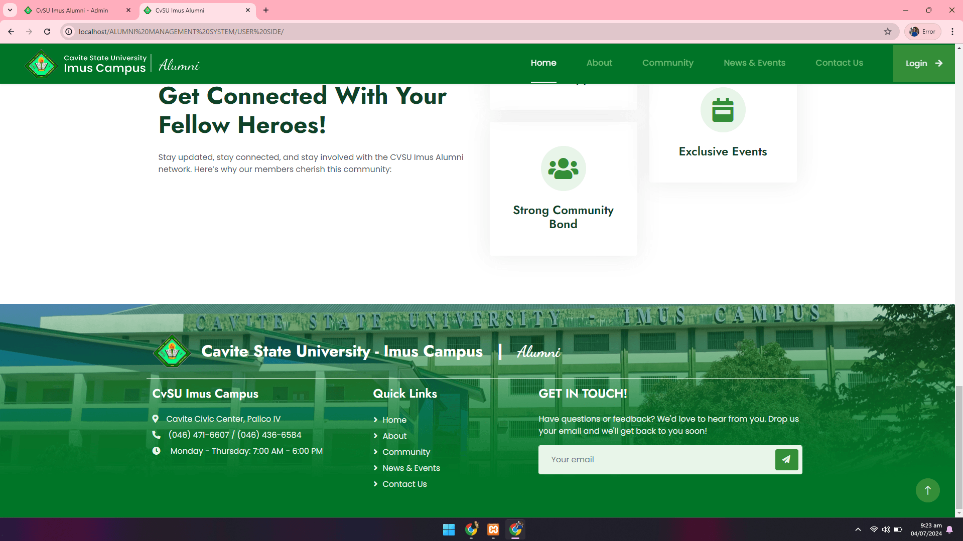 CvSU Imus Alumni Management System - image 4