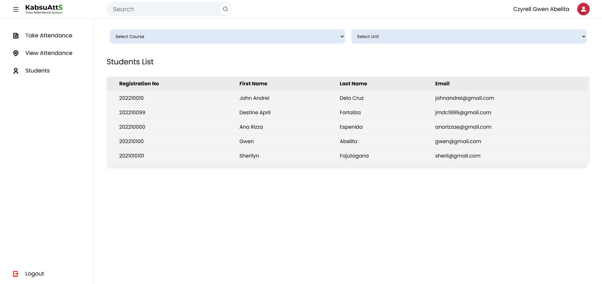 KabsuAtts – Face Recognition Attendance System - image 7